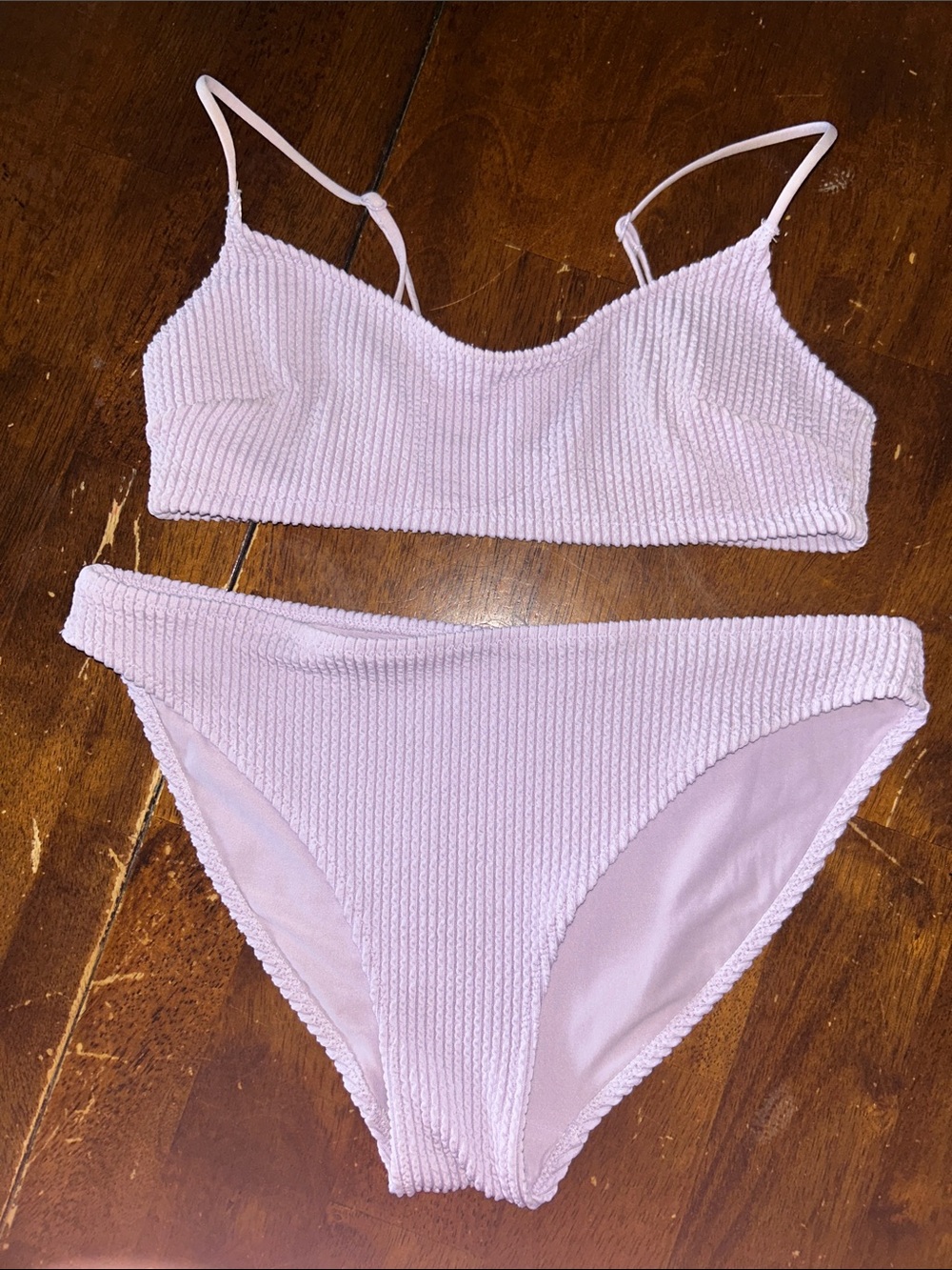 Target Girls Light Pink Ribbed Bikini Set
